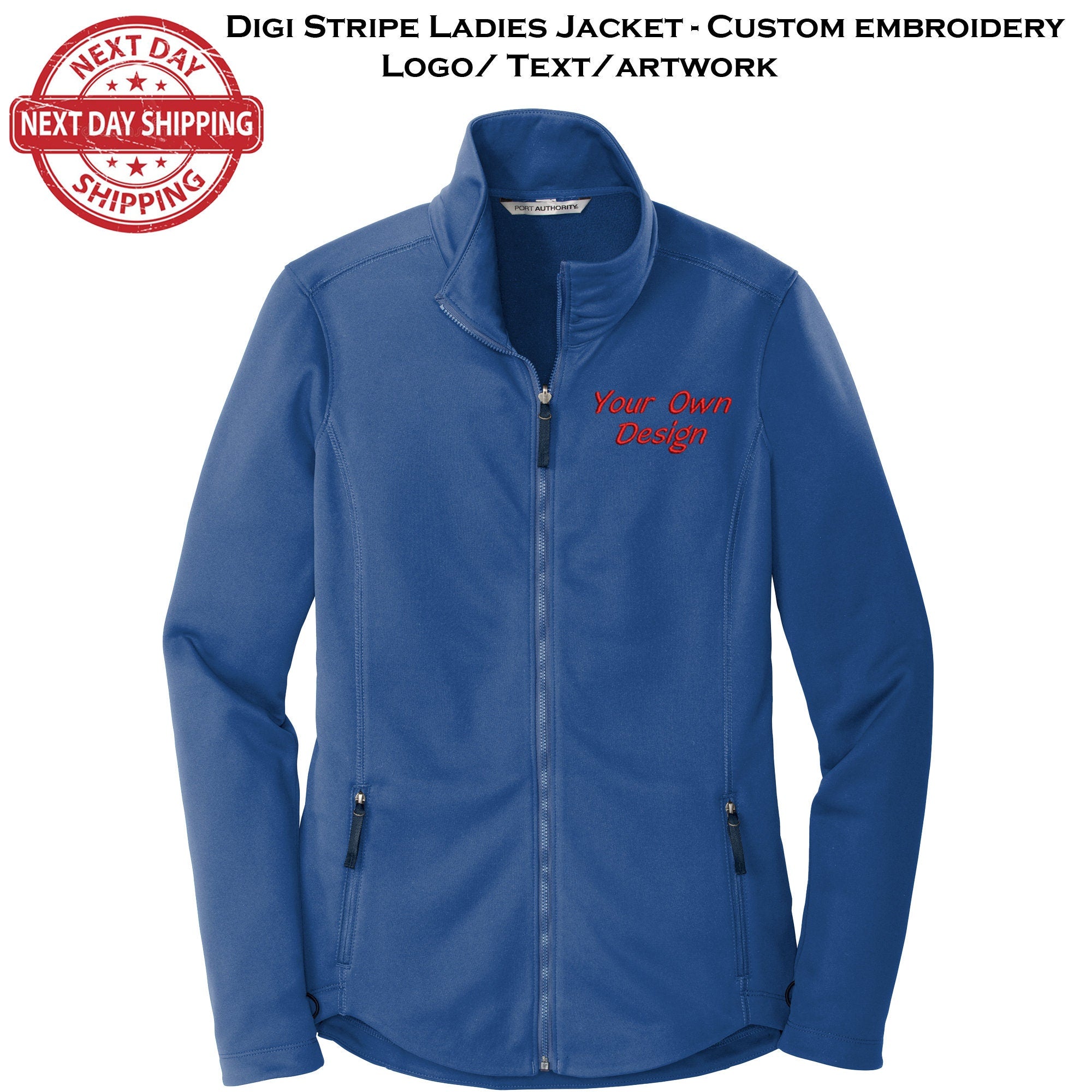 Custom Embroidery smooth Fleece Jacket for Female RN. Female Nurse Fleece Jacket. Female RN Full Zip Fleece Jacket. Nurse gift. RN gift